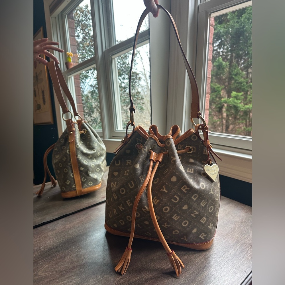 Dooney & Bourke Brown Gretta Bucket Bag